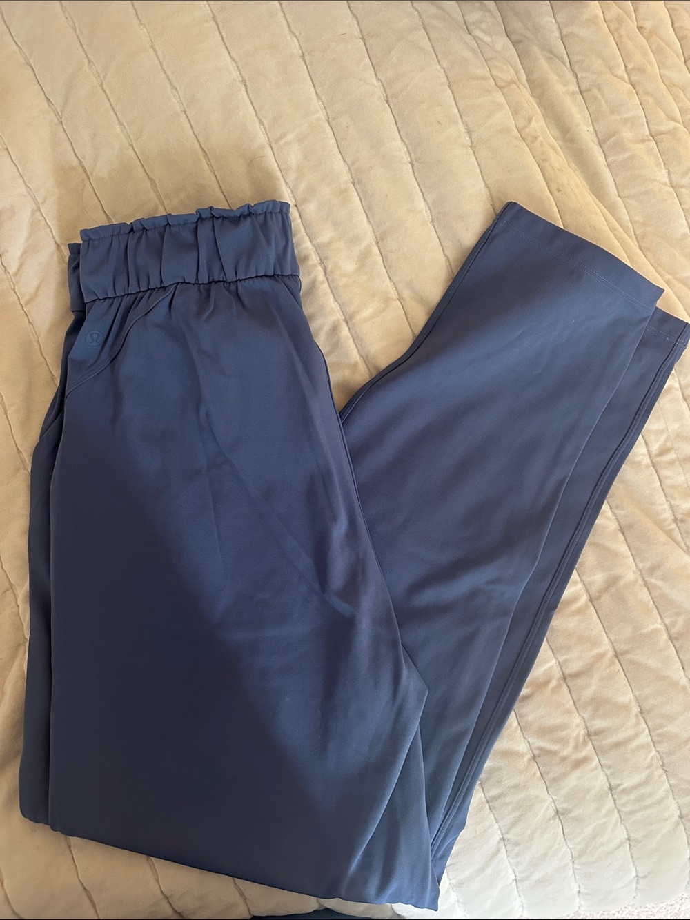 lululemon athletica Navy Paperbag Waist Track Pants - Picture 3 of 3